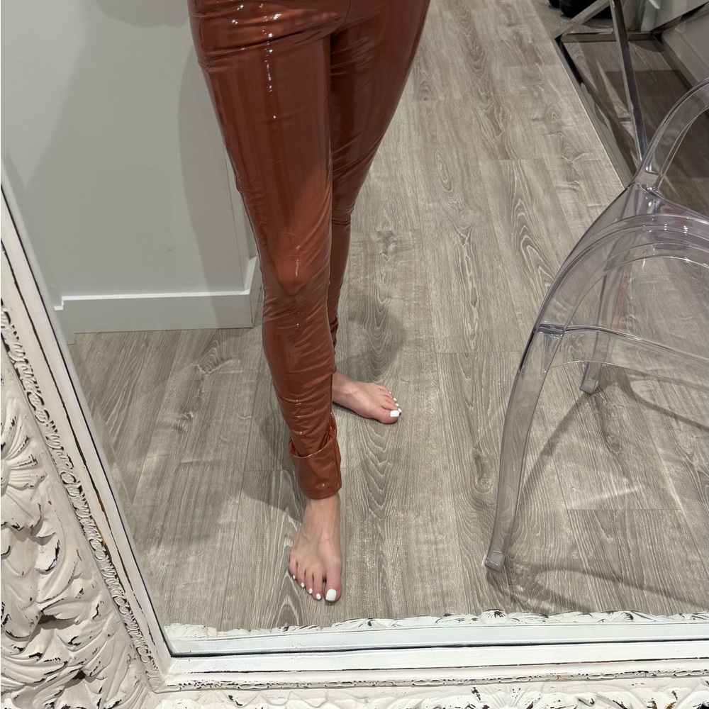 SHEIN Mauve Brown Latex-Style Pants – Size M – $10